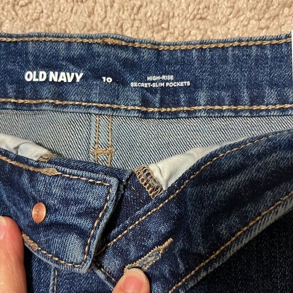 Old Navy High Waisted Button Front Mini Jean Skirt - Picture 5 of 6